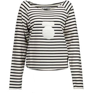 10Days, Gestreepte Icon Cropped Sweater Ecru Veelkleurig, Dames, Maat:XS