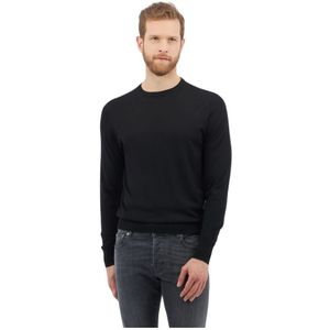 Brooks Brothers, Truien, Heren, Zwart, XS, Wol, Merino Wool Crew-Neck Sweater