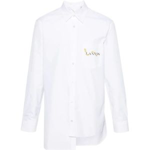 Lanvin, Overhemden, Heren, Wit, L, Katoen, Formal Shirts