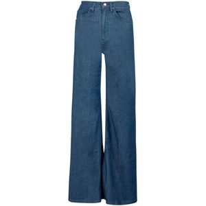 Don The Fuller, Jeans, Dames, Blauw, W26, Hoge Taille Palazzo Jeans Donkerblauw