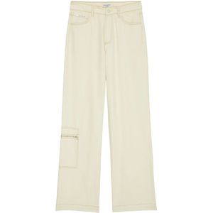 Marc O'Polo, Jeans, Dames, Beige, W27 L32, Katoen, Jeans model Tomma wijde hoge taille