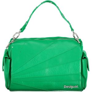 Desigual, Tassen, Dames, Groen, ONE Size, Groene handtas met meerdere zakken