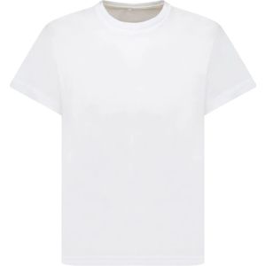 Alexander Wang, Tops, Dames, Wit, S, Katoen, Witte Katoenen Logo Print T-Shirt