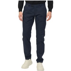 Bugatti, Blauwe Katoenen Broek Lente/Zomer Stijl Blauw, Heren, Maat:W33