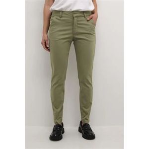 Kaffe, Broeken, Dames, Groen, S, Katoen, Chinos