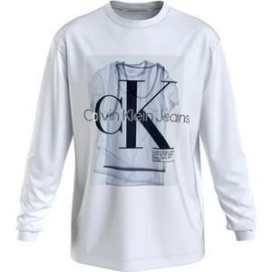 Calvin Klein, Tops, Heren, Wit, M, Katoen, Winter Stijl Sweater
