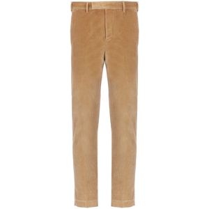 PT Torino, Broeken, Heren, Bruin, M, Katoen, Bruine Slim-Fit Katoenen Broek