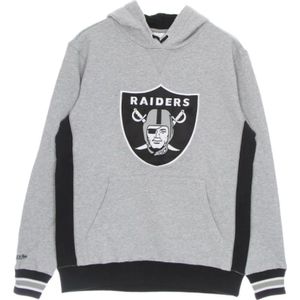 Mitchell & Ness, Hoodie NFL Pinnacle zwaargewicht fleece hoodie Oakrai Grijs, Heren, Maat:S