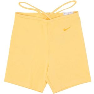 Nike, Moderne korte broek voor damesfietsers Geel, Dames, Maat:XS