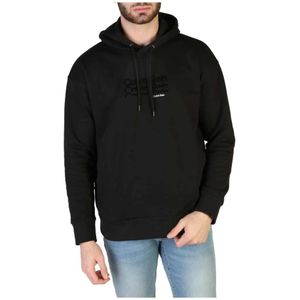 Calvin Klein, Sweatshirts & Hoodies, Heren, Zwart, M, Katoen, Heren Sweatshirt Lente/Zomer Collectie