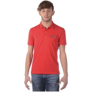 Emporio Armani Ea7, Polo Shirts Rood, Heren, Maat:S