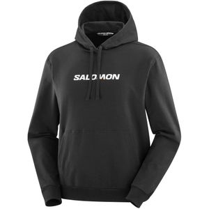 Salomon, Sweatshirts & Hoodies, Heren, Zwart, S, Logo Performance Hoodie