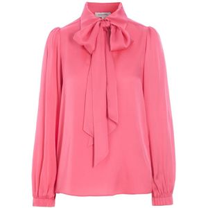 Dea Kudibal, Blouses & Shirts, Dames, Roze, S, Roze Zijden Blouse met Cat Bow