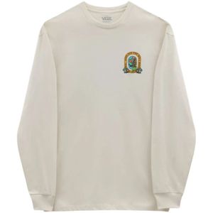 Vans, Sweatshirts & Hoodies, Heren, Wit, S, Katoen, Trippy Skull Longsleeve T-shirt