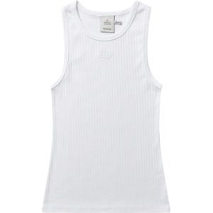 Munthe, Tops, Dames, Wit, 2Xs, Katoen, Biologisch Katoenen Tanktop met Embleem