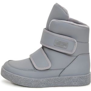 Cesare Gaspari, Schoenen, Dames, Grijs, 41 EU, Wol, Grijze High-Top Winterlaarzen met Velcro