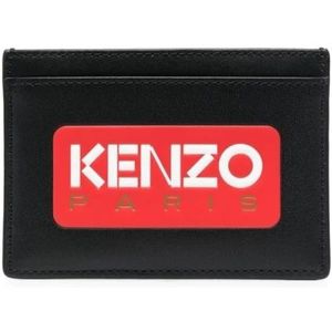 Kenzo, Zwarte Logo-Print Pasjeshouder Zwart, Dames, Maat:ONE Size