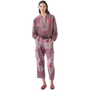 Antik Batik, Print blouse Tajar Veelkleurig, Dames, Maat:S
