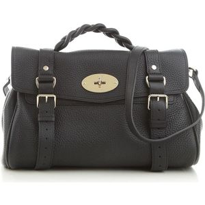 Mulberry, Tassen, Dames, Zwart, ONE Size, Zwarte Alexa Satchel Tas