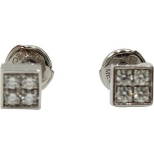 Bvlgari Vintage, Pre-owned, Dames, Grijs, ONE Size, Pre-owned White Gold earrings