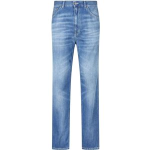 Dondup, Jeans, Heren, Blauw, W34, Denim, Klassieke Loose Fit Denim Jeans