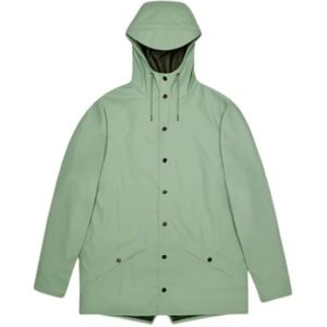 Rains, Jassen, Dames, Groen, M, Polyester, Moderne Unisex Waterdichte Jas