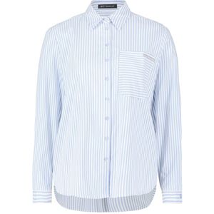 Betty Barclay, Blouses & Shirts, Dames, Blauw, 4Xl, Gestreepte knoop-up shirt
