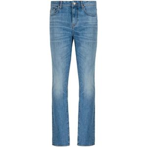 Armani Exchange, Jeans, Heren, Blauw, W32, Denim, Blauwe Denim Broek Modern Elegant