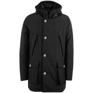 Woolrich, Arctic Parka Zwart Heren Jas Zwart, Heren, Maat:L