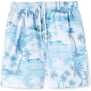 Palm Angels, Indigo Blue Sunset Zwemshorts Blauw, Heren, Maat:L