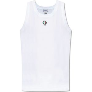 Dolce & Gabbana, Tops, Heren, Wit, M, Mouwloos T-shirt
