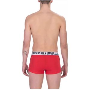 Bikkembergs, Ondergoed, Heren, Rood, S, Katoen, Rode Katoenen Trunk Bi-Pack