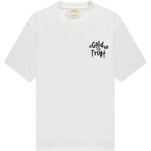 In Gold We Trust, Tops, Heren, Wit, S, Uni T Wit T-shirt