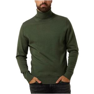 Calvin Klein, Truien, Heren, Groen, XL, Merino Turtle Neck Sweater