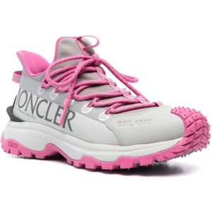 Moncler, Schoenen, Dames, Veelkleurig, 37 EU, Lite 2 Trailgrip Sneakers Grijs/Roze