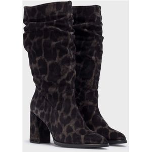 Wonders, Schoenen, Dames, Veelkleurig, 41 EU, Bota Elsa animal print, Color: Gris