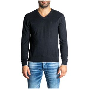 Armani Exchange, Truien, Heren, Zwart, M, Heren Zwarte Gebreide Kleding