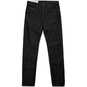 Diesel, Donkerblauwe Five-Pocket Denim Jeans Blauw, Heren, Maat:W28