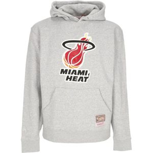 Mitchell & Ness, Sweatshirts & Hoodies, Heren, Grijs, XL, NBA Team Logo Hoodie Grey Marl