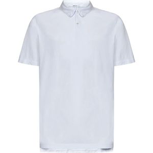 James Perse, Tops, Heren, Wit, XL, Katoen, Witte Suede Jersey Polo Shirt