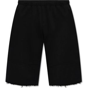 MM6 Maison Margiela, Korte broeken, Heren, Zwart, M, Katoen, Katoenen shorts