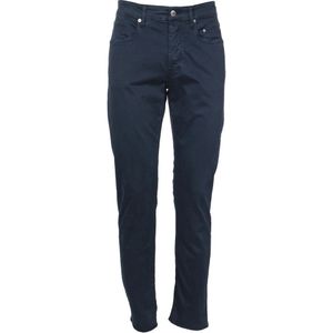 Siviglia, Katoenen Marotta Broek, 5-Pocket Stijl Blauw, Heren, Maat:W40