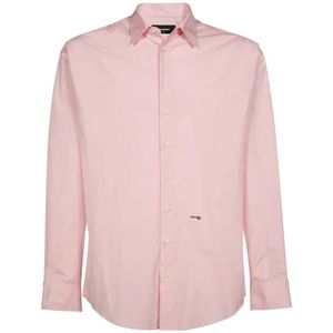 Dsquared2, Overhemden, Heren, Roze, S, Katoen, Blouses & Shirts