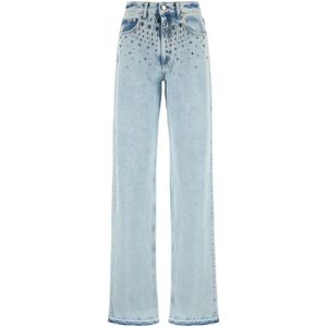 Alessandra Rich, Jeans, Dames, Blauw, W27, Katoen, Stijlvolle Jeans voor Mannen en Vrouwen