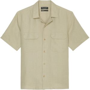 Marc O'Polo, Reguliere korte mouwen overhemd Beige, Heren, Maat:S