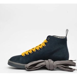 Panchic, Schoenen, Heren, Blauw, 40 EU, Suède, Enkellaarsjes