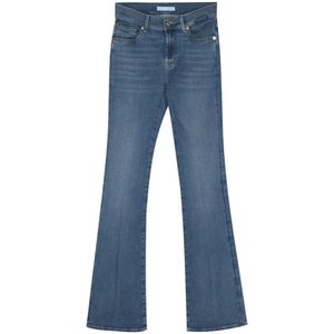 7 For All Mankind, Jeans, Dames, Blauw, W30, Denim, High Rise Bootcut Bair Stream Jeans