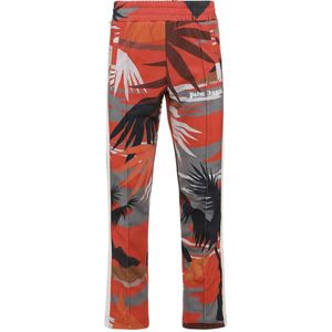 Palm Angels, Rode Polyester Broek met Elastische Taille Rood, Heren, Maat:L