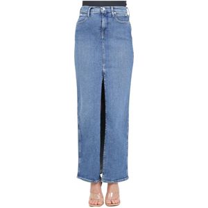 Calvin Klein Jeans, Rokken, Dames, Blauw, W29, Katoen, Skinny Jeans