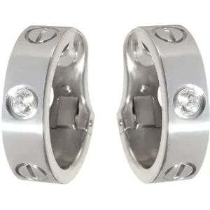 Cartier Vintage, Pre-owned White Gold earrings Grijs, Dames, Maat:ONE Size